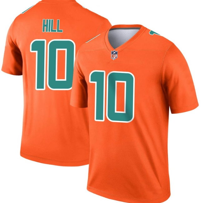 Men's Miami Dolphins #10 Tyreek Hill Orange Inverted Legend Stitched Football Jersey Men's Miami Dolphins #10 Tyreek Hill Orange Inverted Legend Stitched Football Jersey